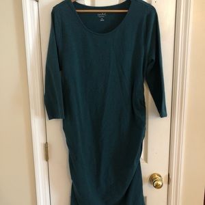 Dark Green Fitted Dress (Maternity)